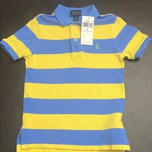 Polo by Ralph Lauren Boys Blue & Yellow Striped Polo Shirt